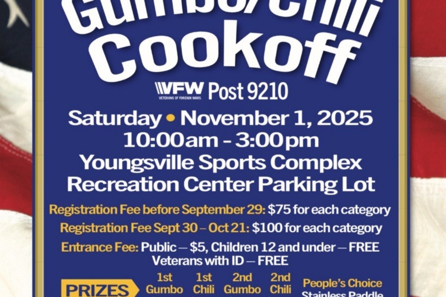 2025 VFW Gumbo/Chili Cook - Off 